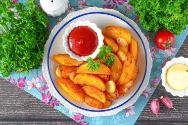 Картофель по деревенски в аэрогриле