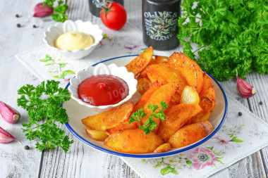 Картофель по деревенски в аэрогриле