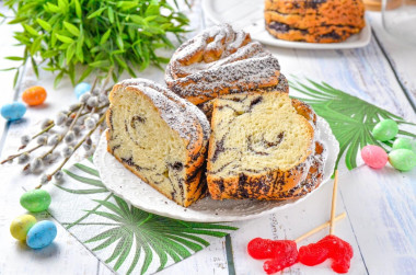 Кулич пасхальный с маком краффин