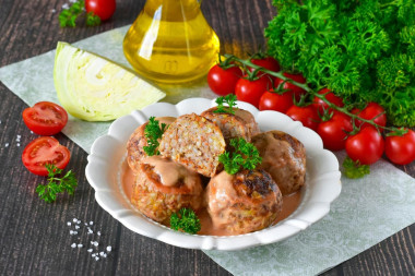 Ленивые голубцы в аэрогриле