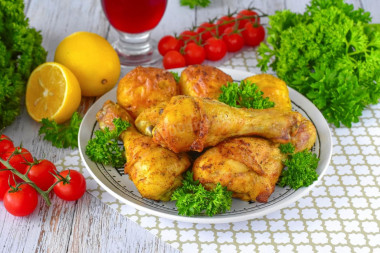 Хрустящие куриные голени в аэрогриле