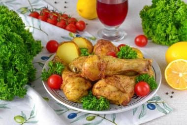 Хрустящие куриные голени в аэрогриле