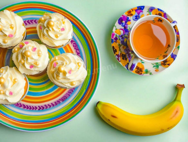 Банановые капкейки