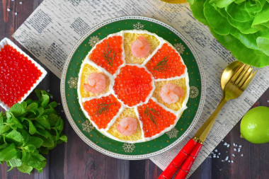 Салат Царский с красной рыбой