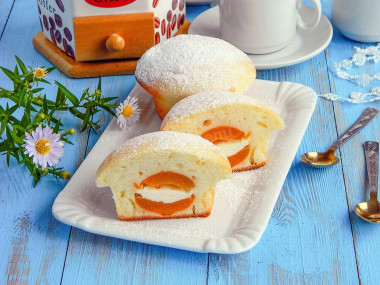 Кексы с начинкой в формочках Улыбка Лета