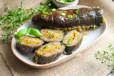 Квашеные баклажаны фаршированные овощами на зиму