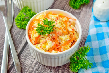 Салат корейская морковь сыр