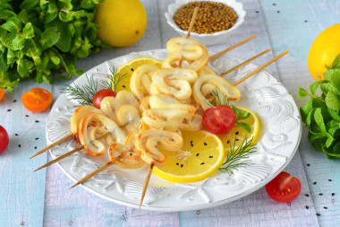 Кальмар в аэрогриле