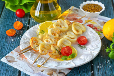 Кальмар в аэрогриле