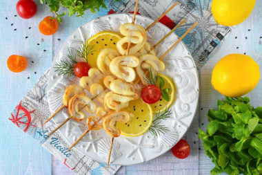 Кальмар в аэрогриле