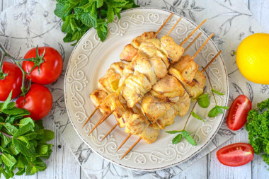 Шашлык из курицы в аэрогриле