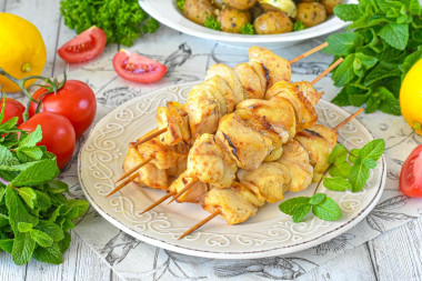 Шашлык из курицы в аэрогриле