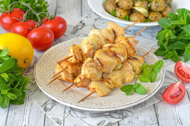 Шашлык из курицы в аэрогриле