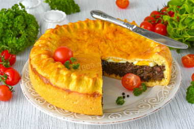 Пирог с ливером в духовке