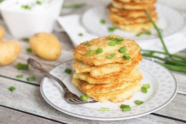 Постные драники картофельные с луком