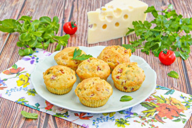 Маффины с ветчиной и сыром