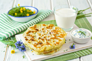 Лепешки с сыром на сковороде