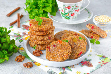Овсяное печенье без муки и масла