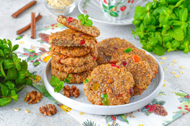 Овсяное печенье без муки и масла