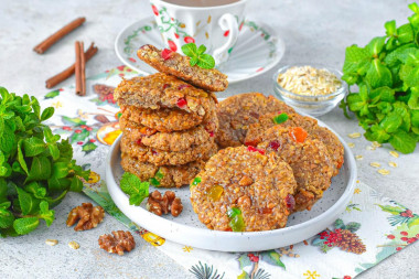 Овсяное печенье без муки и масла