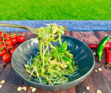 Паста из кабачков с курицей ПП