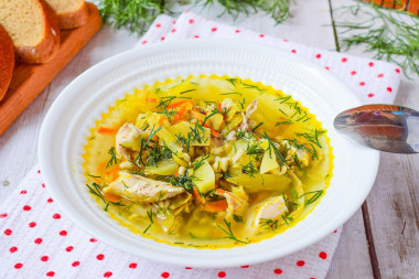 Рассольник с курицей классический