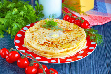 Хачапури на кефире на сковороде с сыром