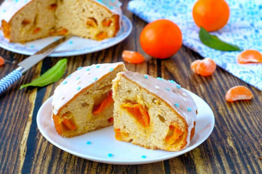 Рождественский кекс с мандаринами в духовке