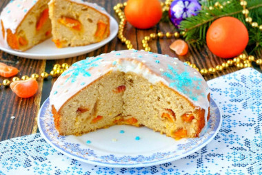 Рождественский кекс с мандаринами в духовке