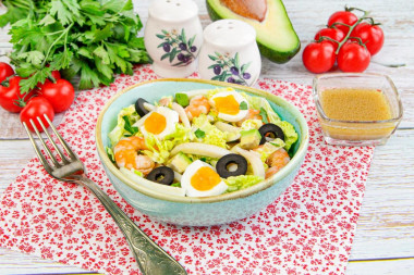 ПП салат с кальмаром