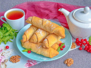 Трубочки с орехами