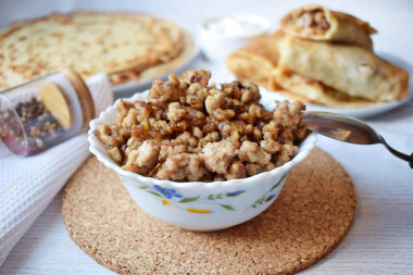 Начинка для блинов из фарша