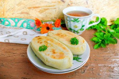 Пирожки на сухой сковороде жареные