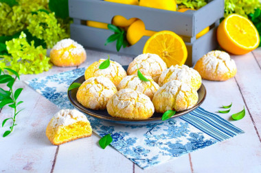 Лимонное печенье с трещинками