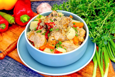 Курица в афганском казане