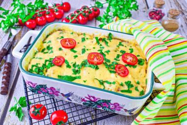 Картошка с фаршем слоями в духовке