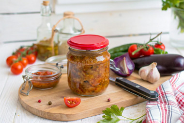 Икра из синеньких на зиму с овощами