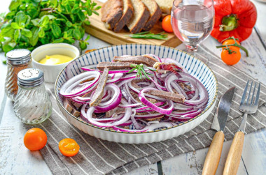 Салат Мужские слезы с говядиной