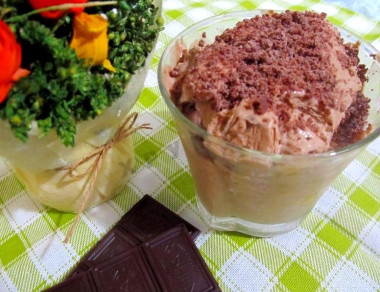 Мороженое с шоколадом на желтках молоке и сливках