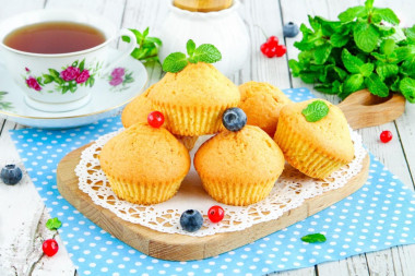 Классические кексы в формочках