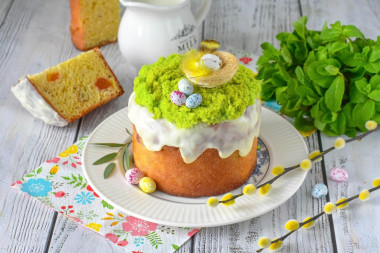Пасхальный кулич на сливках