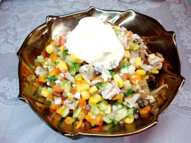 Салат Царский с курицей и шампиньонами