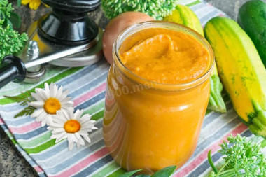 Кабачковая икра с майонезом через мясорубку