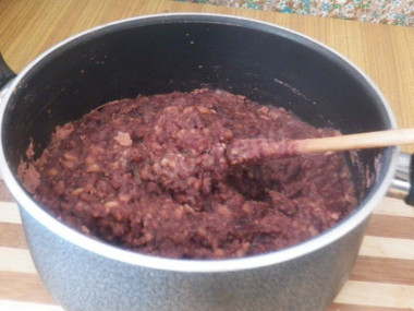 Рецепт - Густое лобио из фасоли со специями - Шаг 8 -  а потом снова поварите то, что получилось минут 10.