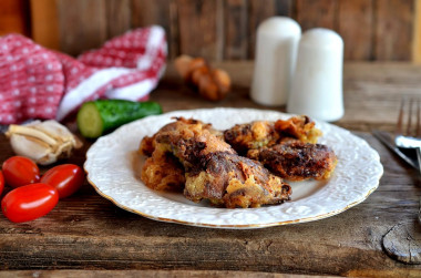 Куриная печень в кляре жареная