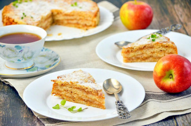 Насыпной пирог с яблоками