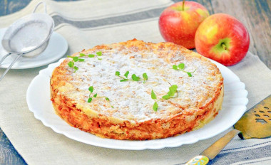 Насыпной пирог с яблоками