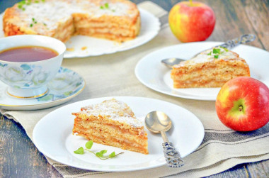 Насыпной пирог с яблоками
