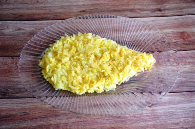 Рецепт - Слоеный салат с грудками Крыска - Шаг 3 -  Картофель, отваренный в &quot