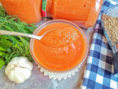 Кетчуп из кабачков на зиму с томатной пастой